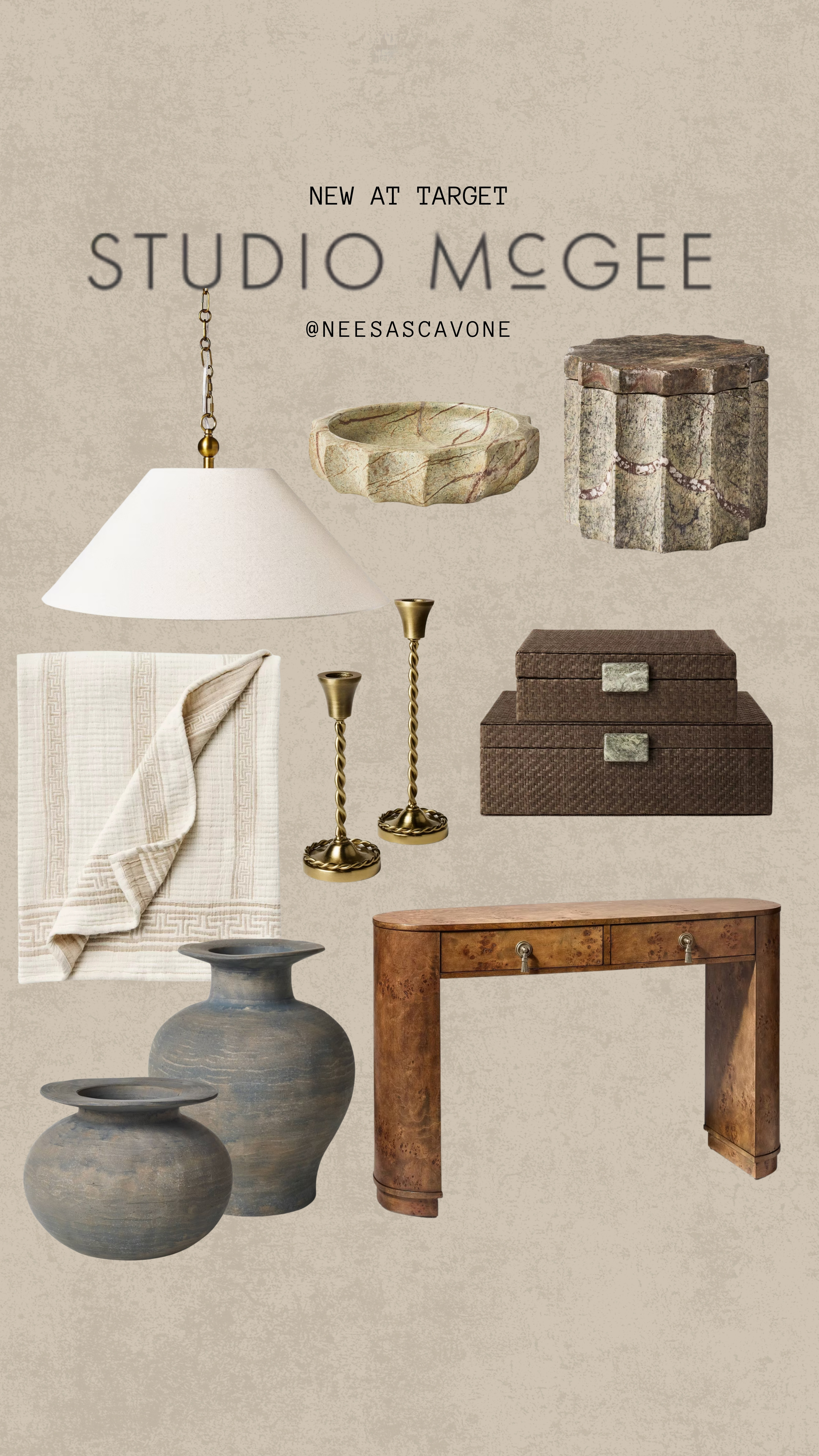 New Studio McGee at Target finds that look way more expensive than they are 🤎
Loving the warm wood tones, vintage-inspired decor, textured vases, marble accents, and cozy neutral home decor pieces for a timeless organic modern look. Everything feels designer without the designer price tag. #TargetHome for the win.

#StudioMcGee #StudioMcGeeTarget #TargetHome #TargetFinds #HomeDecor #OrganicModern #NeutralHomeDecor #DesignerDupes #LuxuryHomeDecor #VintageStyle #TargetStyle #HomeStyling #InteriorDesign #McGeeAndCoInspired #CozyHome #BrownDecor #DecorFinds #TargetDecor #ModernTraditional #HomeInspo 

 #LTKdayinmylife #LTKHome #LTKSaleAlert