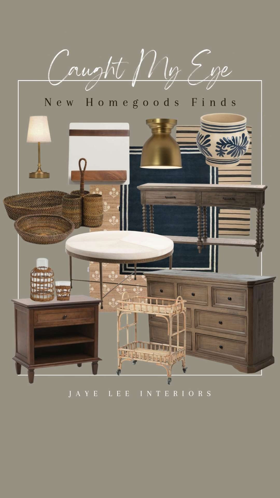 Lots of Fab Finds at Homegoods This Week! Looks that are giving old money Hamptons summer house, but all at a fraction of the price! 
Unique lighting, beside tables, guestroom accessories, console tables, coffee tables, ceramic pottery, wicker and rattan serving pieces, Ralph Lauren area rugs, a bamboo bar cart and plenty of fabulous throw pillows, blankets and accessories! #jleeinteriors 

 

#LTKdayinmylife #LTKSaleAlert #LTKHome