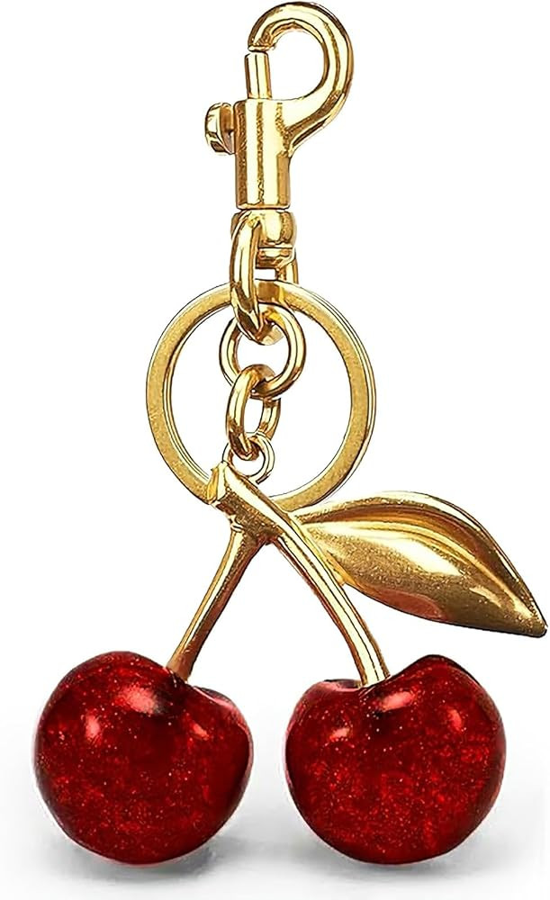 Cherry Keychain Bag Purse Charms For Handbags Cherry Accessories Mothers Day Birthday Ideas | Amazon (US)