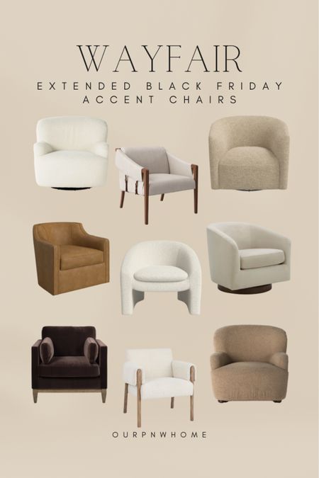 Top accent chair picks on Wayfair’s Extended Black Friday Sale!

Ivory accent chair, neutral accent chair, boucle armchair, velvet accent chair, swivel chair, brown chair, sherpa chair, modern accent chair, living room chair, leather armchair 

#LTKCyberWeek #LTKsalealert #LTKhome