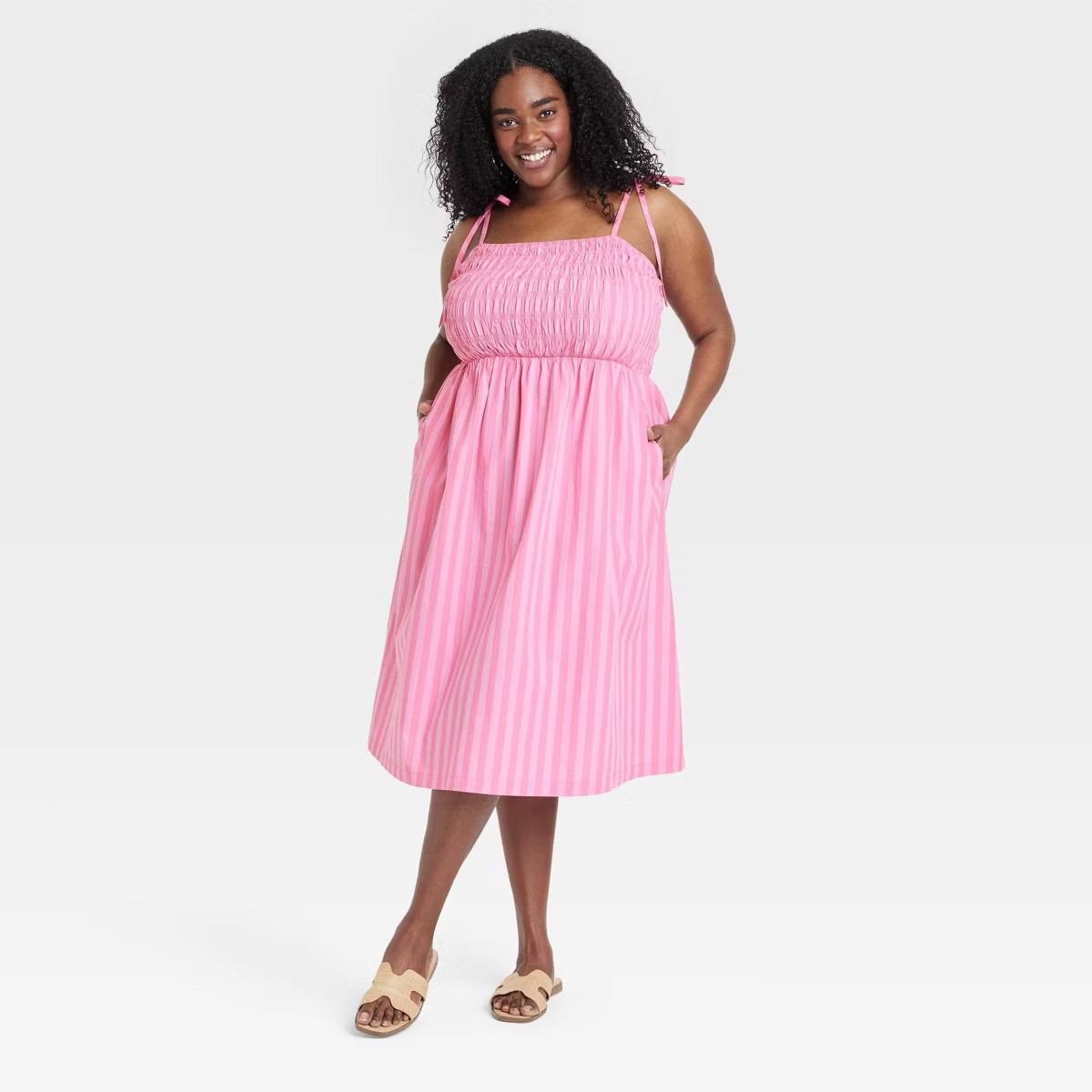 Women's Midi Smoked Sundress - A New Day™ | Target