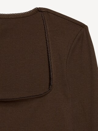 Long-Sleeve Square-Neck Top | Old Navy (US)