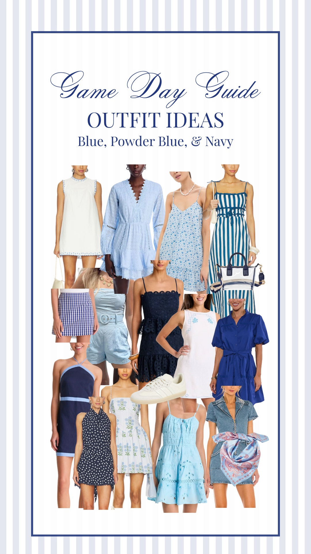 Blue, powder blue, & navy blue Football Game Day outfit ideas!

Game day outfit // football game outfits