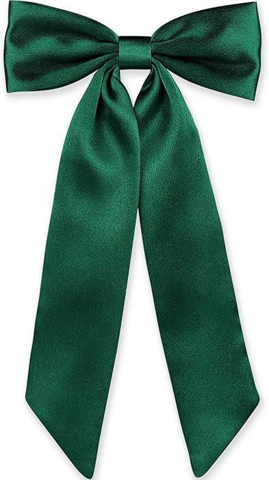 WantGor Long Tail Bow Hair Clips, Hair Ribbon Bows Satin Bowknot Clip Large Hair Barrettes Cute P... | Amazon (US)