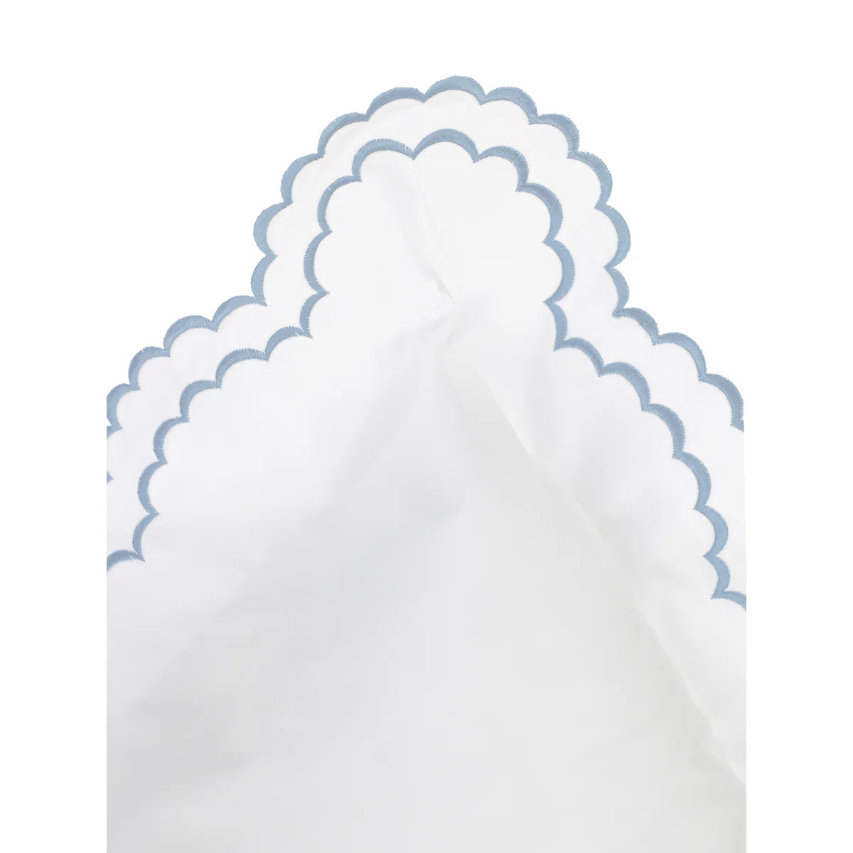 Berrada Double Scalloped 100% Cotton Zip Sham (Set of 2) | Birch Lane