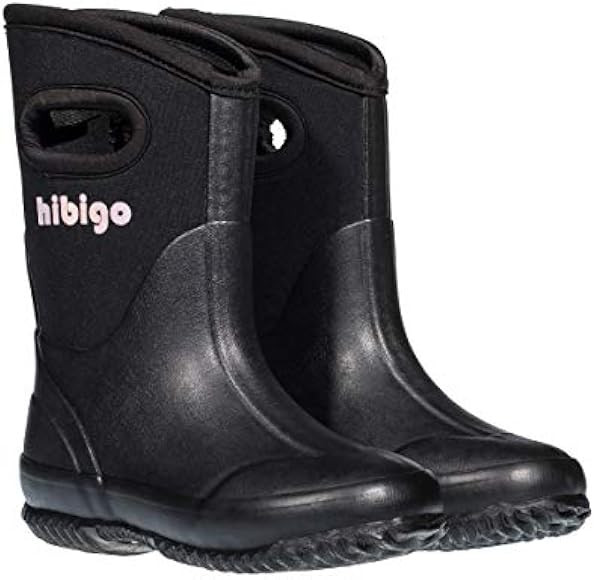 hibigo Kids Toddler Neoprene Rain Boots Winter Warm Snow Muck Boots Boys Girls Waterproof Outdoor... | Amazon (US)