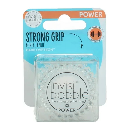 Invisibobble Power HairHalo Strong Grip Hair Rings Clear Transparent 3 Ct | Walmart (US)
