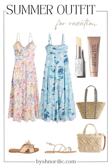 Here's a cute and simple vacation outfit: floral midi dresses, straw handbag, neutral sandals and more!

#casuallook #summerstyle #outfitidea #beautypicks #vacationstyle

#LTKitbag #LTKbeauty #LTKFind