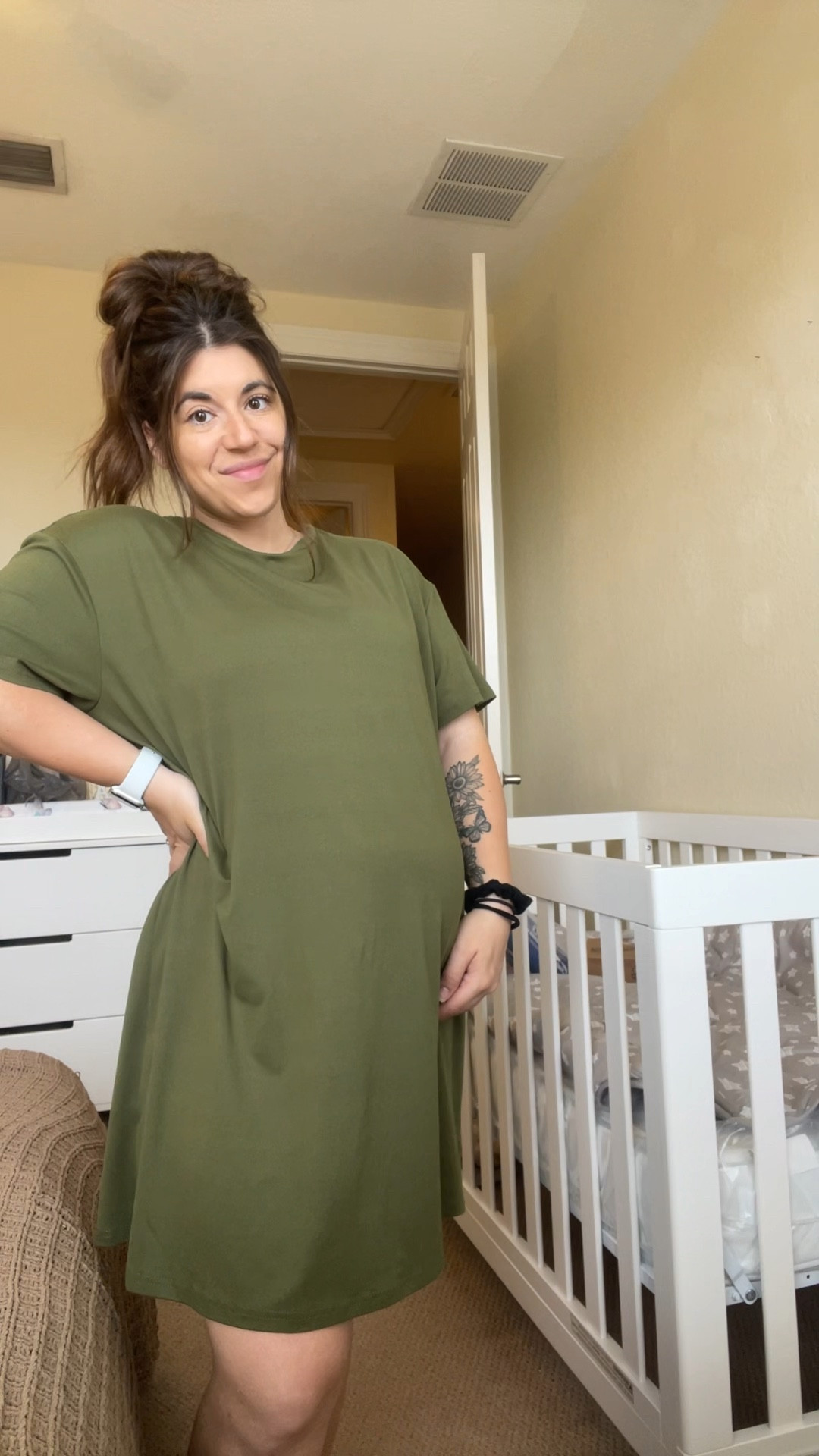 T-Shirt Dress! Bump friendly and extremely comfortable! 
Size: Medium 💚

#LTKbump #LTKbeauty #LTKstyletip
