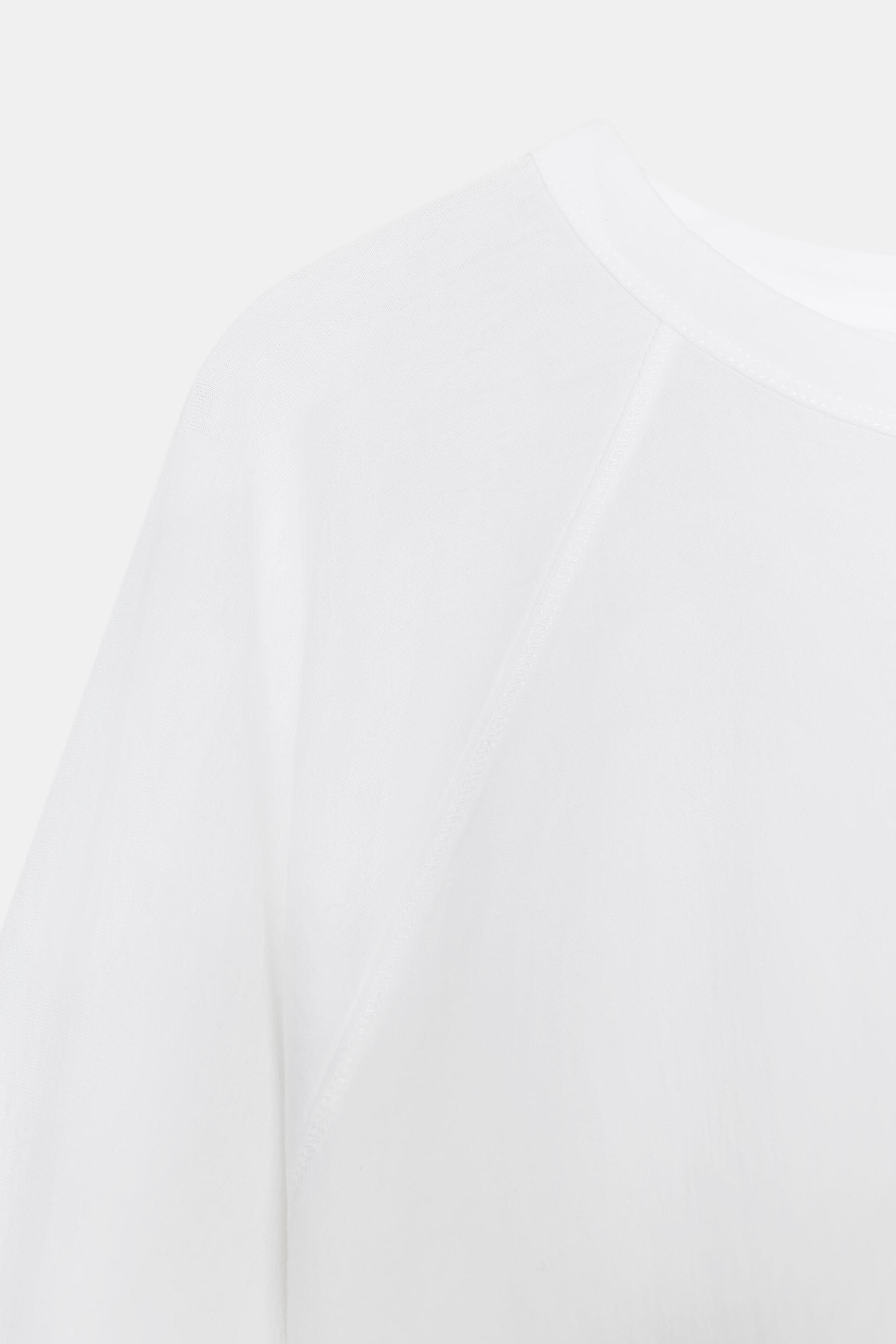 Model height: 181 cmREGULAR FIT - ROUND NECK - REGULAR LENGTH - LONG SLEEVET-shirt crafted from s... | Zara UK