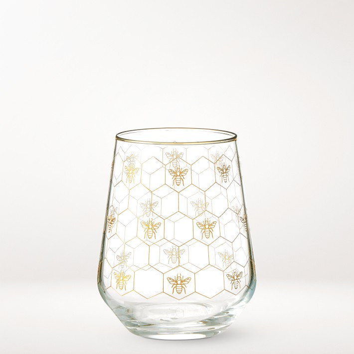 Honeycomb Stemless Wine Glasses | Williams-Sonoma