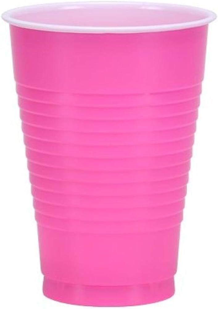 Party Dimensions Plastic Party Cups-12oz | Hot Pink | Pack of 20 Cups, 20 Count (Pack of 1) | Amazon (US)