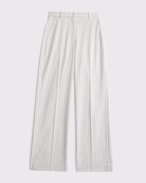 Women's A&F Sloane High Rise Tailored Wide Leg Pant | Women's Bottoms | Abercrombie.com | Abercrombie & Fitch (US)