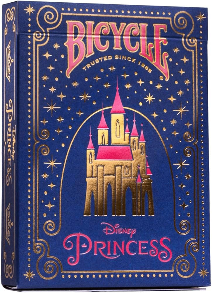 MJM Bicycle Disney Princess Playing Cards, Navy, 53 Cards, All Ages | Amazon (US)
