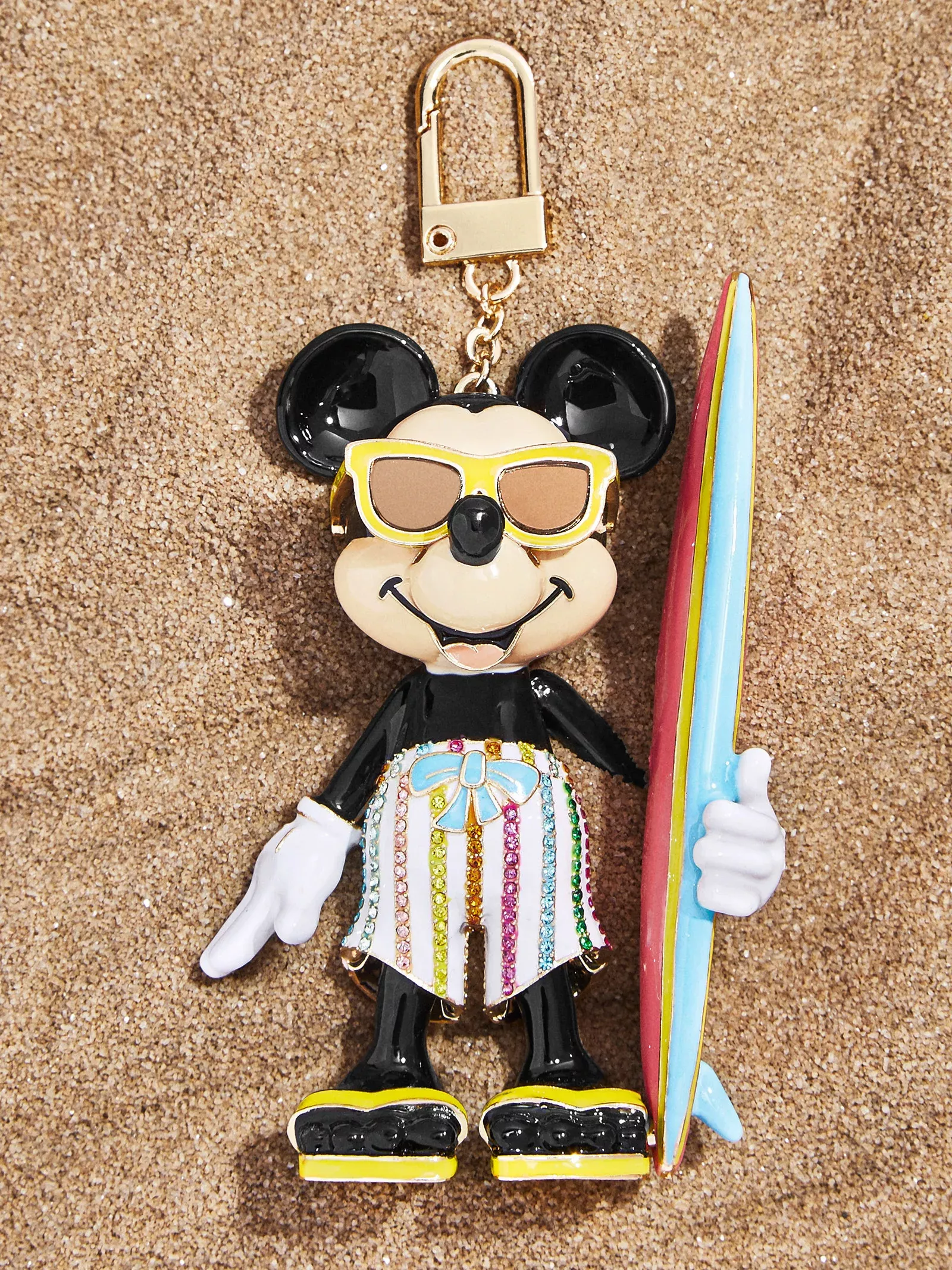 2023 Disney Parks Bag Charm Keychain New Plush Mickey mouse and hand