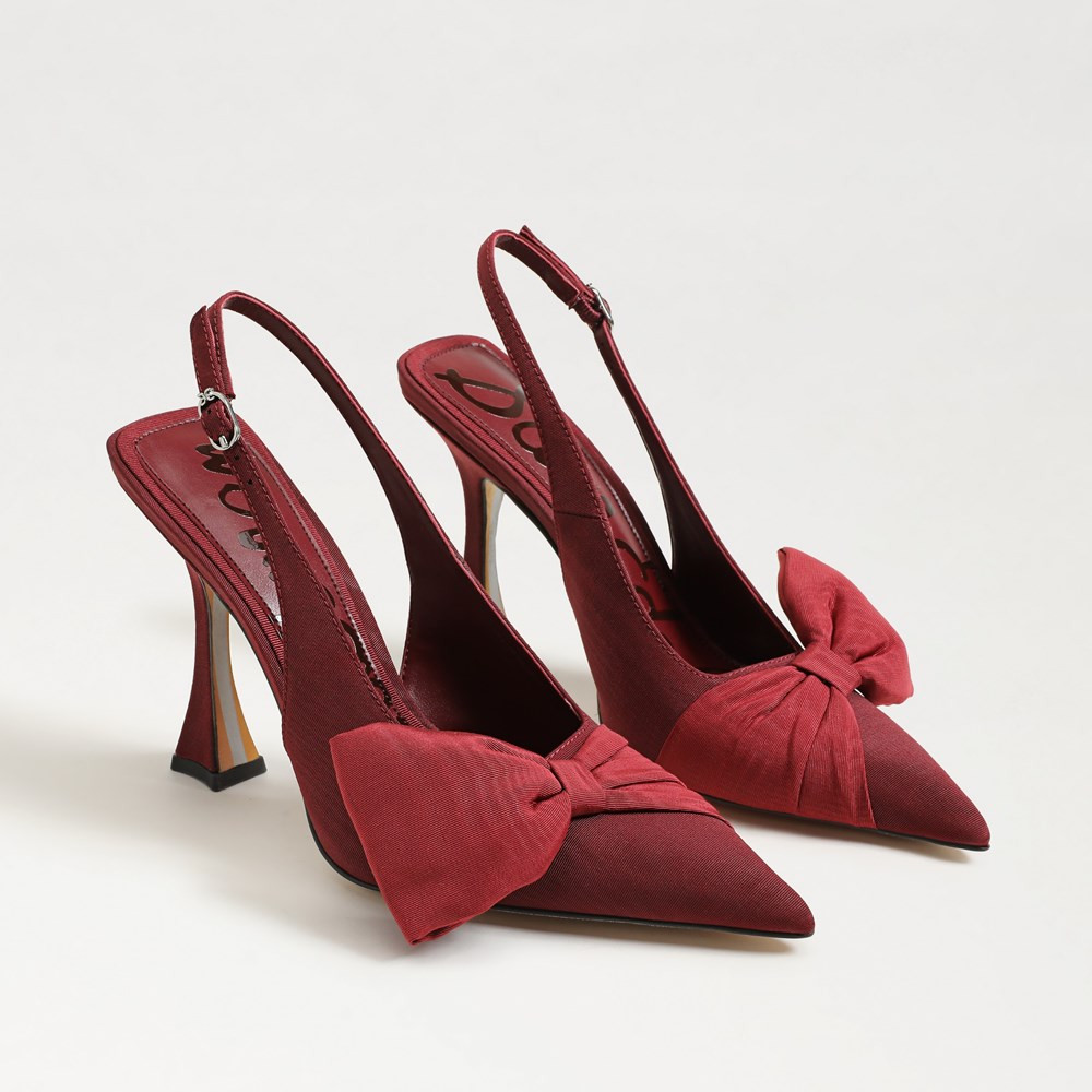 Sam Edelman Onia Slingback Pump French Merlot Fabric 8.5 | Sam Edelman CA