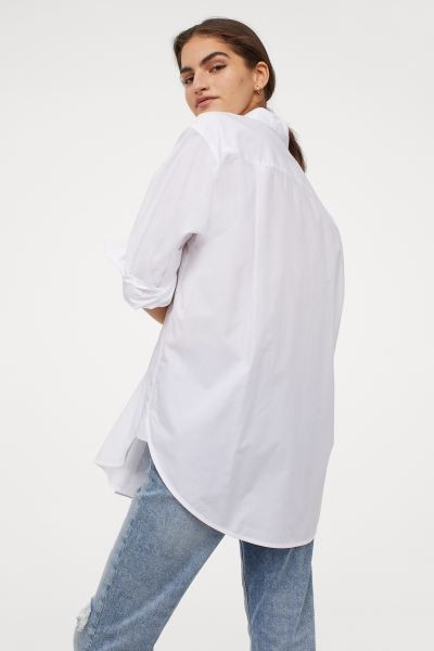 Oversized cotton shirt
							
							€13.00€19.99-35% | H&M (UK, MY, IN, SG, PH, TW, HK)