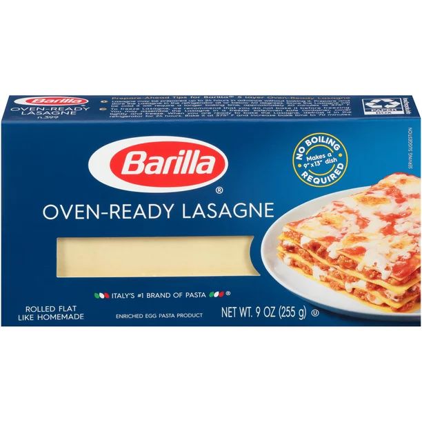 Barilla® Classic Blue Box Oven-Ready Pasta Lasagne 9 oz - Walmart.com | Walmart (US)