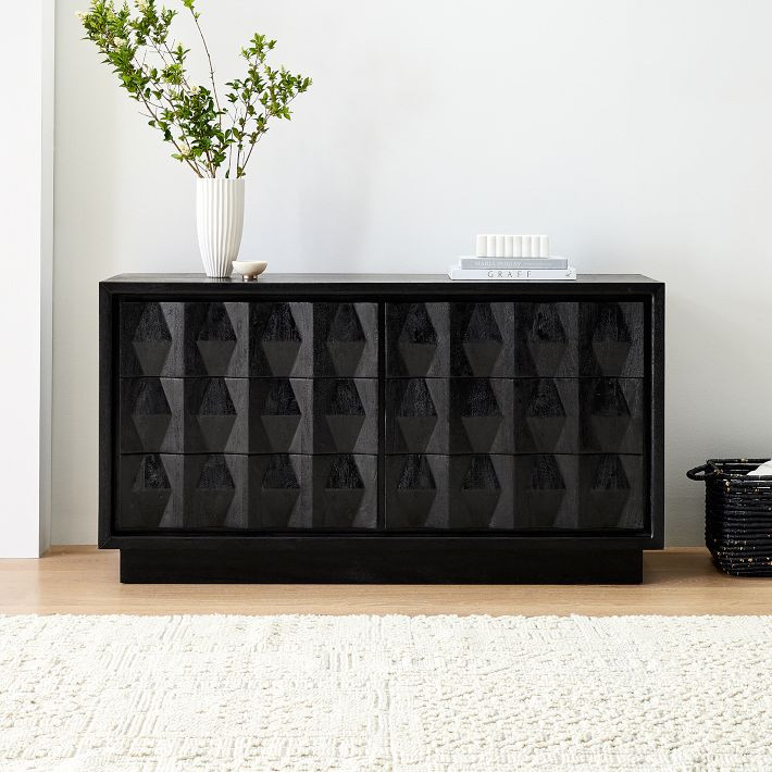 Carved Pattern 6-Drawer Dresser (62") | West Elm (US)