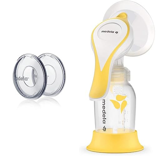 Medela Harmony Manuel Breast Pump & Breast Milk Collection Shells Set, Includes Harmony Manual Breast Pump & 2 Count Collection Cups for Nursing and Breastfeeding Designed to Catch Excess Breastmilk | Amazon (US)