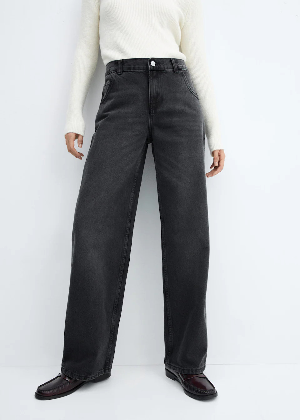 Low waist wideleg jeans | MANGO (US)