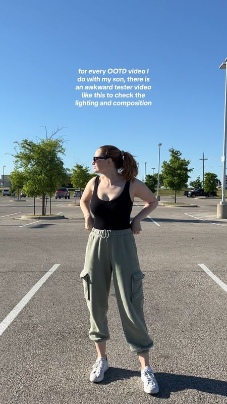 another Kim Possible OOTD cause clearly this is my favorite combo 🥴 Abercrombie joggers and black bodysuit from Target

#LTKVideo #LTKActive #LTKxTarget