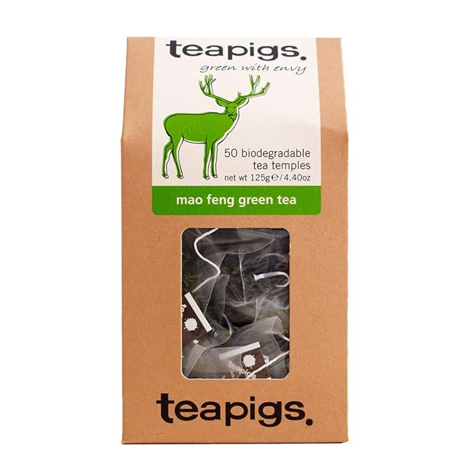 Teapigs Mao Feng Green Tea Bags Made With Whole Leaves, caffeine-free, natural ingredients (1 Pac... | Amazon (US)