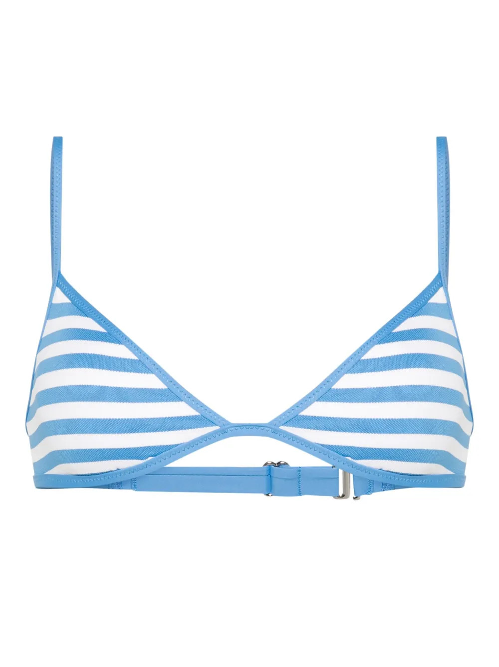 Polo Ralph Lauren Striped piqué-weave Bikini Top | Blue | FARFETCH | Farfetch Global