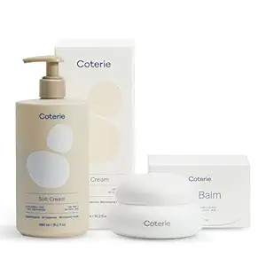 Coterie Baby Dry Skin Skincare Essentials Set | 16.2 oz Face + Body Lotion, 4.7 oz Diaper + Dry S... | Amazon (US)