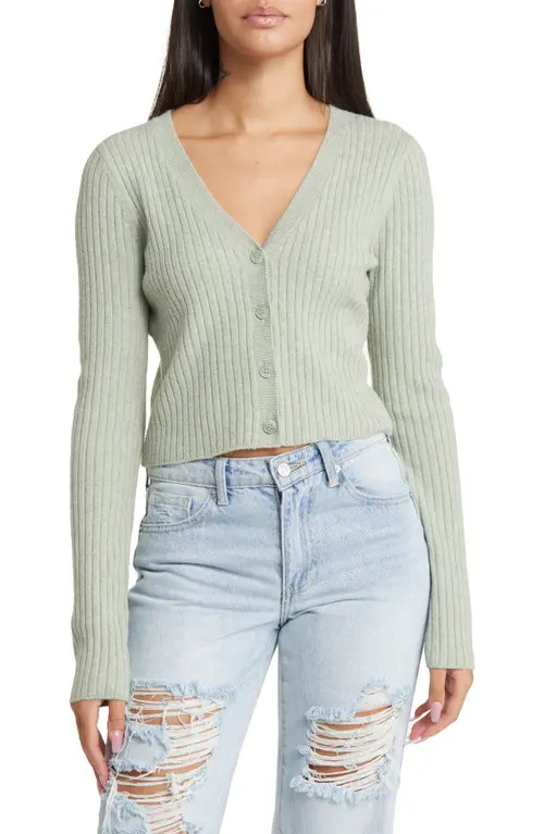 Crop Rib Cardigan | Nordstrom