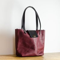 Handmade Burgundy Italian Leather Tote Bag Full Grain Shoulder Bag | Etsy (US)