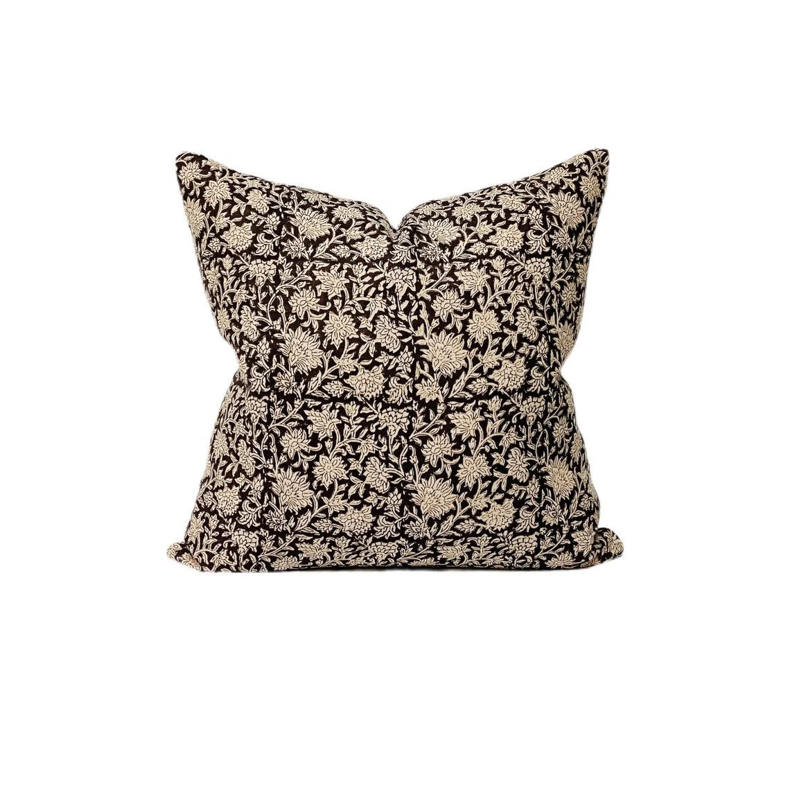 Designer Pillow Cover | Throw Pillows | Decorative Pillow Covers | Black Beige Floral Pillow | Sofa Pillow Cover | Modern Pillows | Etsy (Global)