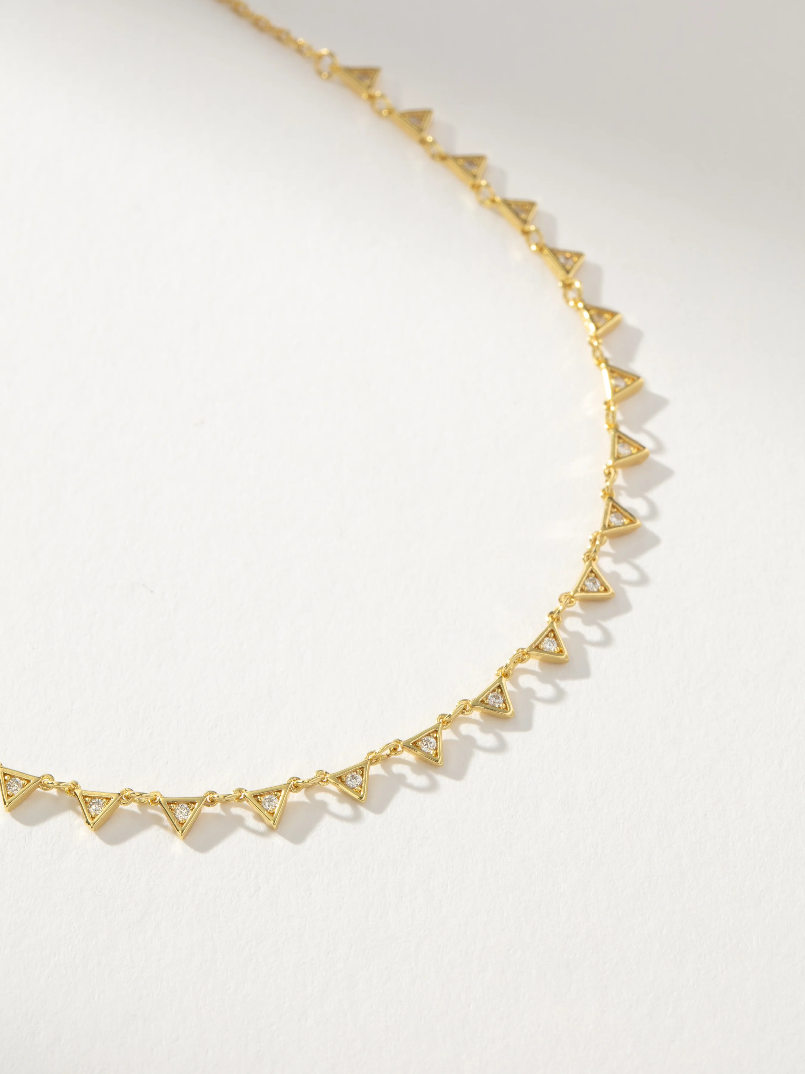 East Village Mini Triangle Chain Necklace in Gold | Uncommon James | Uncommon James