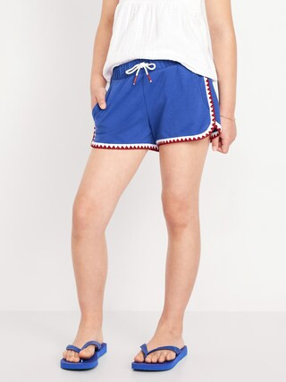 Dolphin-Hem French-Terry Cheer Shorts for Girls | Old Navy (US)
