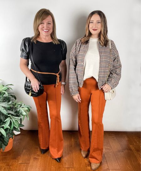 We are loving these comfy pants from Target! Beside being the perfect color for Thanksgiving, the pull-on style has both a smoothing effect and makes them extremely comfortable!

#LTKstyletip #LTKSeasonal #LTKfindsunder50