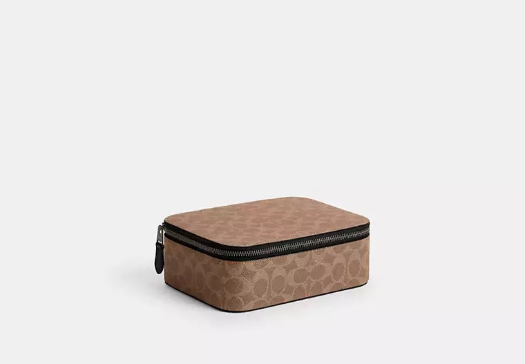 Tech Organizer In Colorblock Signature Canvas | Coach Outlet CA