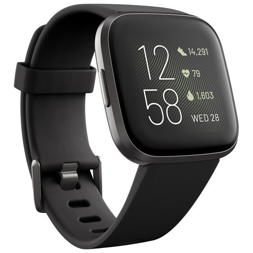Fitbit Versa 2 40mm Smartwatch with Amazon Alexa & Heart Rate Tracking - Black | Best Buy Canada