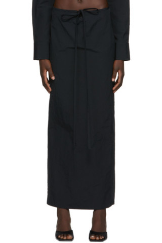 Black Loophole Tie Skirt | SSENSE