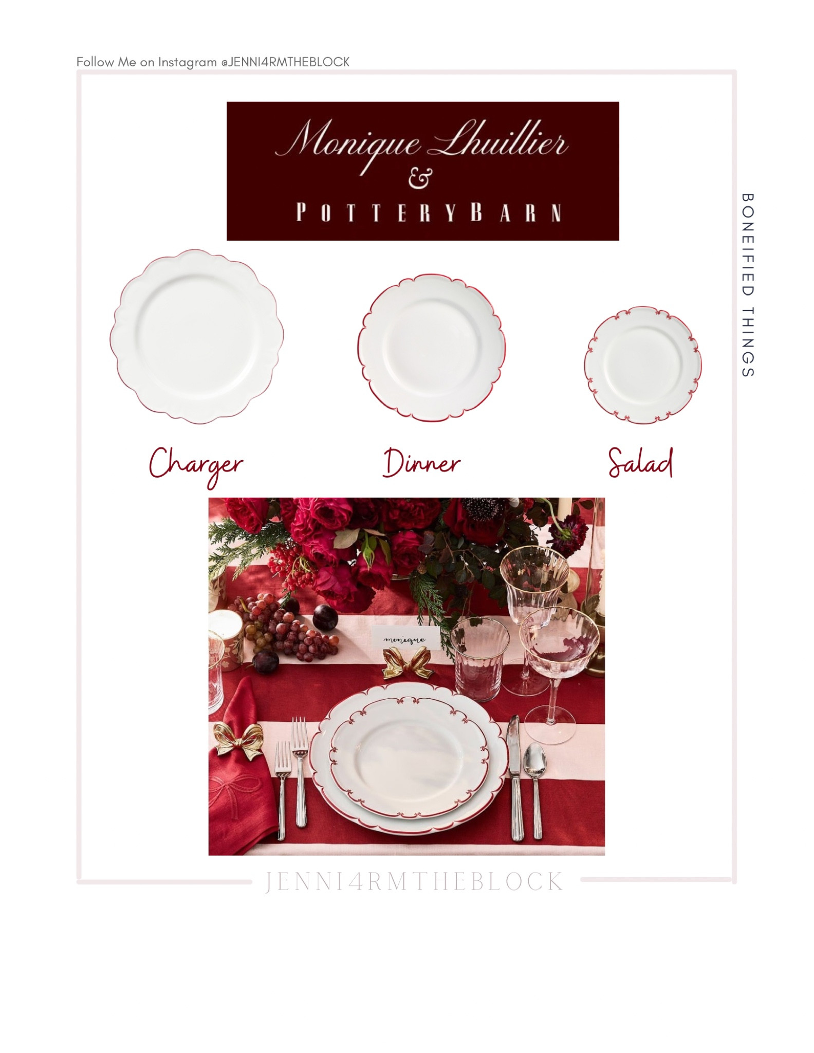 It’s giving Valentines!!! 
The red Monique Lhuillier Nell Porcelain Dinner and Salad bow plate pair so well with the AERIN Alpine Scalloped Chargers

#LTKParties #LTKHoliday #LTKSeasonal