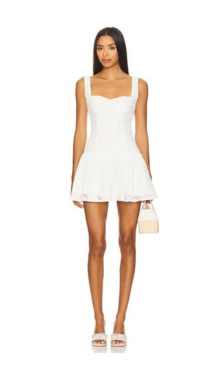 For Love & Lemons Daisy Lace Mini Dress in White. - size L | Revolve Clothing (Global)