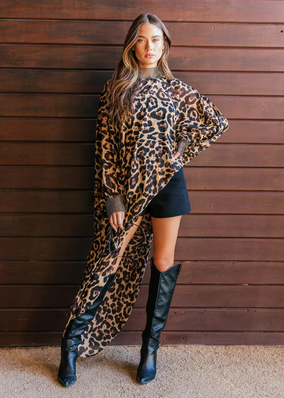 NEW!! "Luxe Life" Asymmetric Tunic in Leopard | Glitzy Bella
