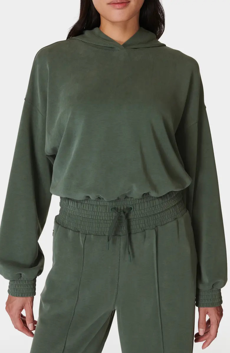 Sand Wash Cloud Weight Crop Hoodie | Nordstrom