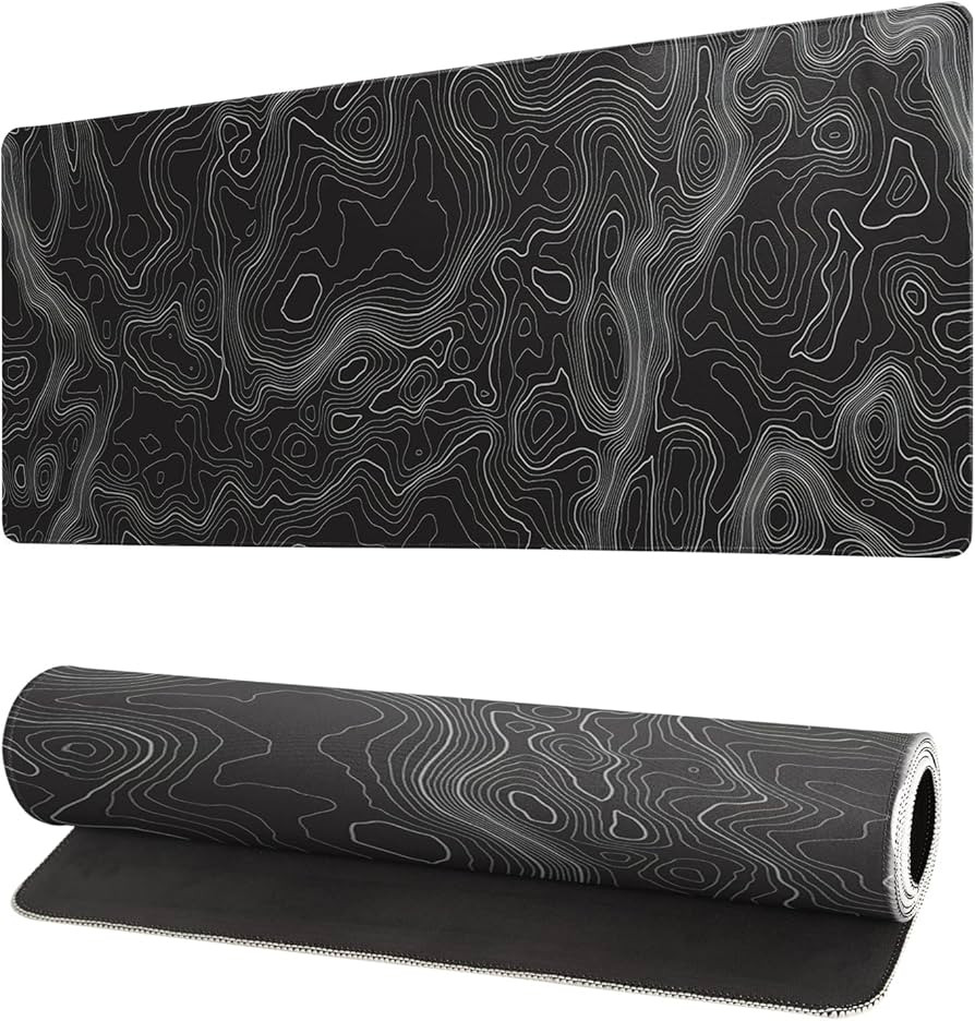 Topographic Contour Extended Big Mouse Pad Large,Gaming Mouse Pad Desk Pad,27.6x11.8 Inch Long Co... | Amazon (US)