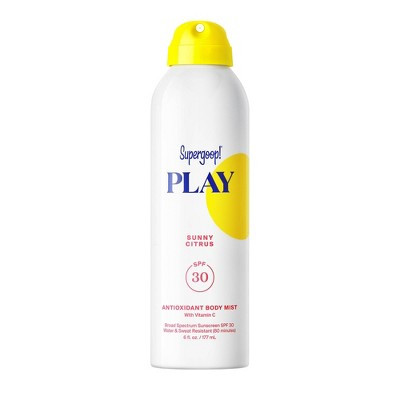 Supergoop! PLAY Antioxidant Body Sunscreen Mist with Vitamin C - SPF 30 - Sunny Citrus - 6 fl oz | Target