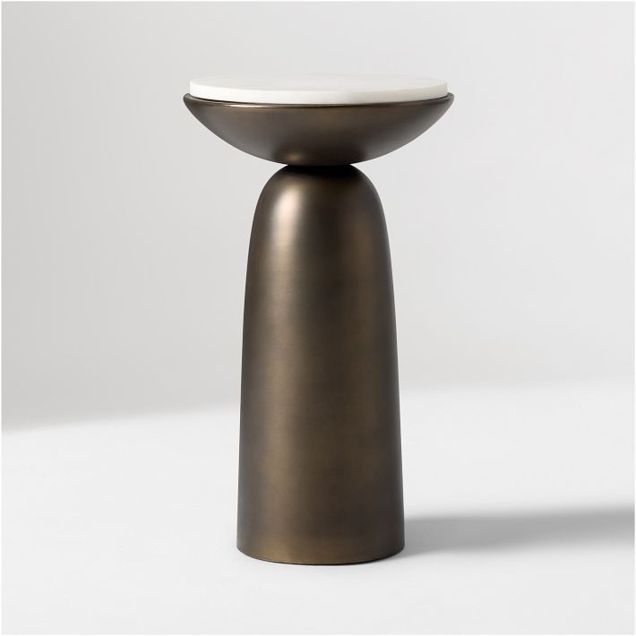 Olina Marble Drink Table (12") | West Elm (US)