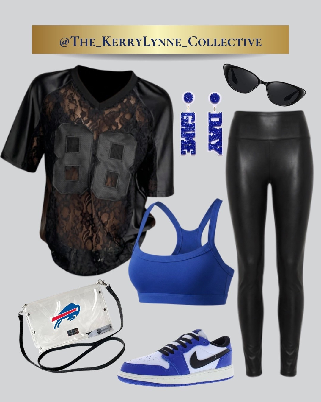 BILLS AFTER DARK 🖤💙

Game day, but make it a little edgy. Lace, faux leather, bold Buffalo blue, statement earrings, and the perfect clear stadium bag make this one of my favorite night-game looks. 🏈✨

I love mixing team colors with pieces I’d wear anyway—it keeps the outfit feeling elevated without losing the game-day vibe.

Shop the full look on my LTK. 💙
#LTKStyleTip #LTKGameDay #BuffaloBills

#LTKootd #LTKgrwm