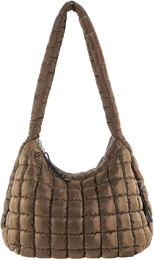 Juoxeepy Quilted Tote Bag Large Puffer Crossbody Bag Women Quilted Carryall Puffy Shoulder Bag Pa... | Amazon (US)