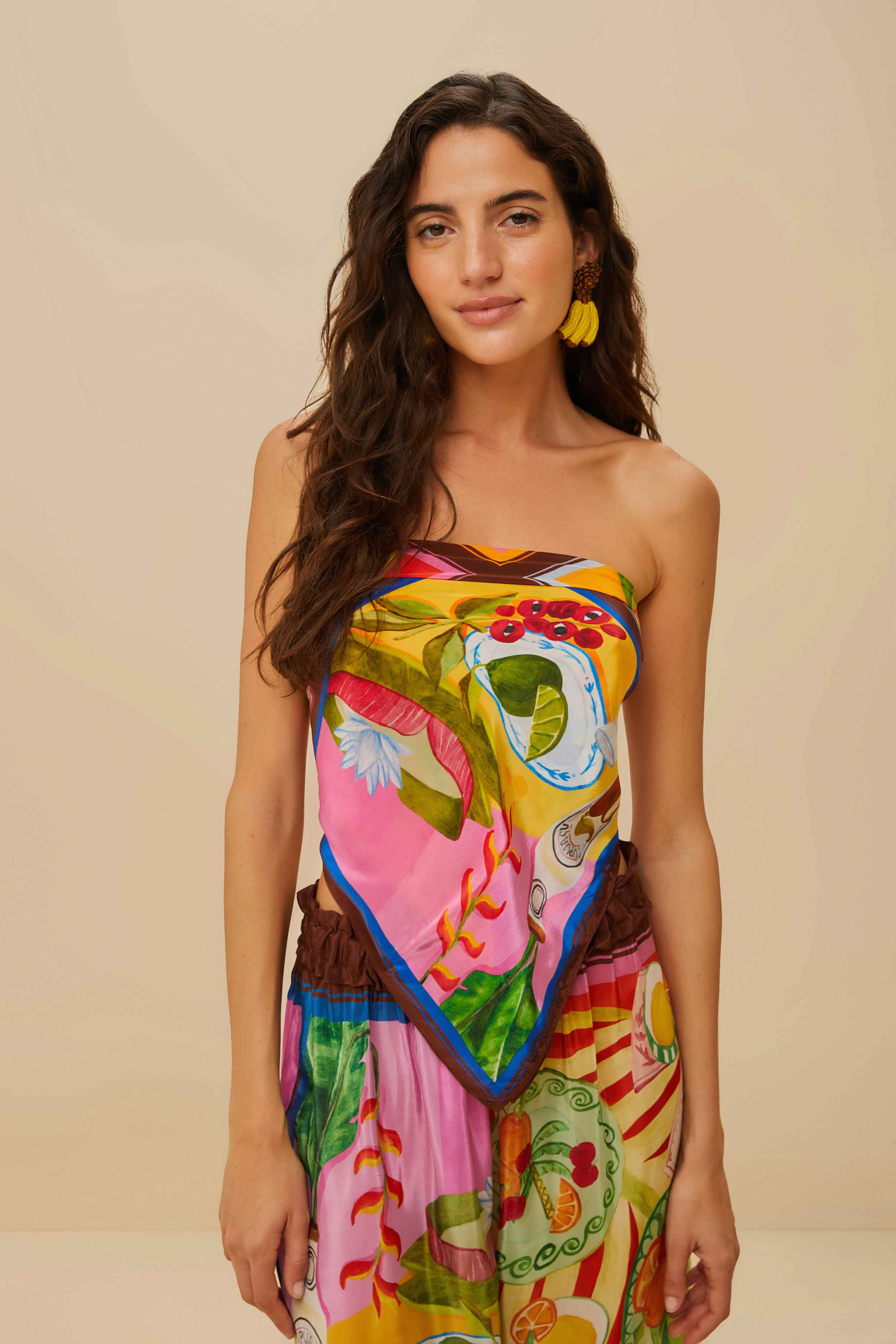 Multicolor Summer Picnic Scarf | Farm Rio UK