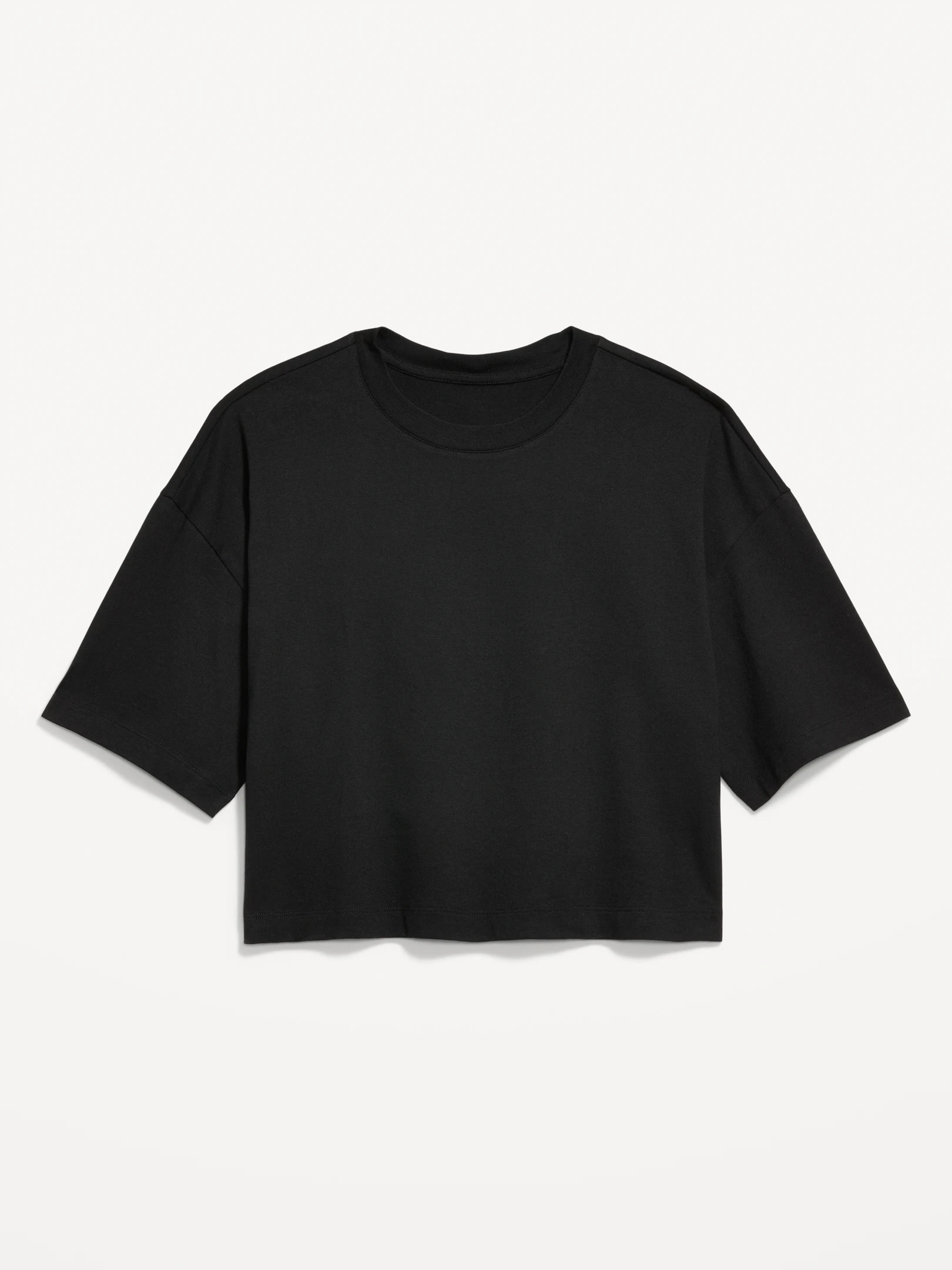 Vintage Crew-Neck Oversized Crop T-Shirt | Old Navy (US)