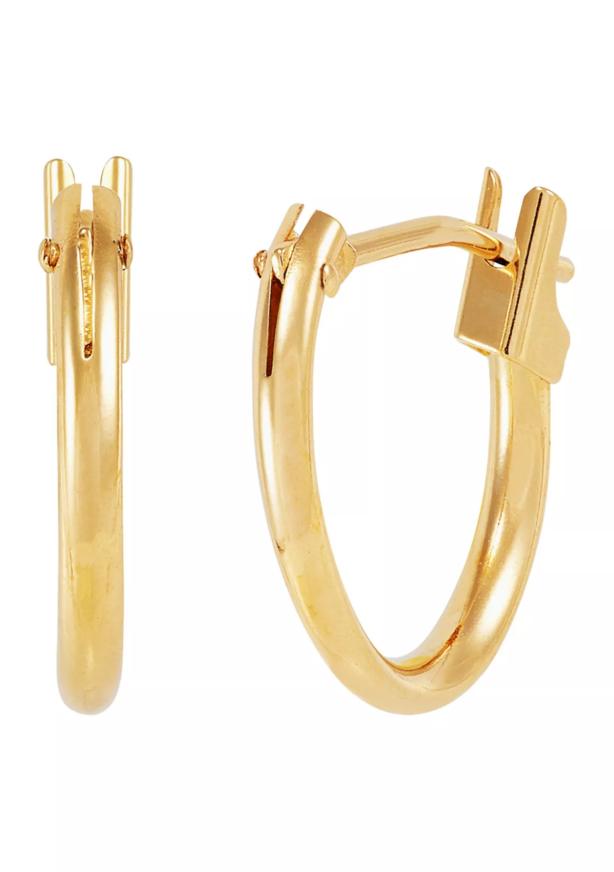 Snap Hoop Earrings in 10K Yellow Gold | Belk